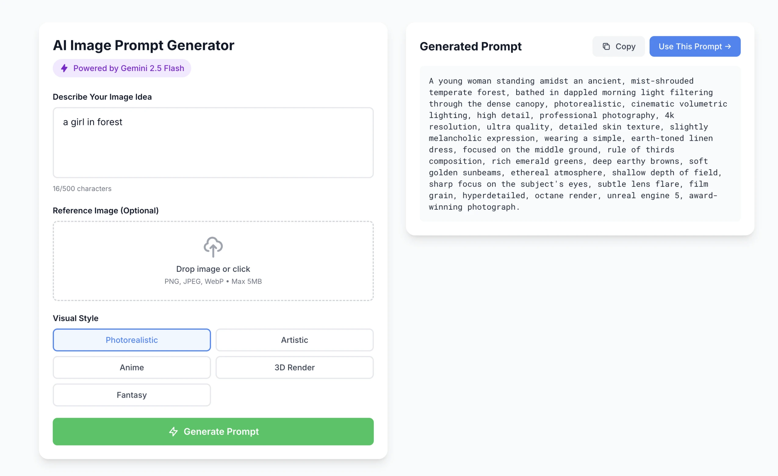 Freee AI Image Prompt Generator